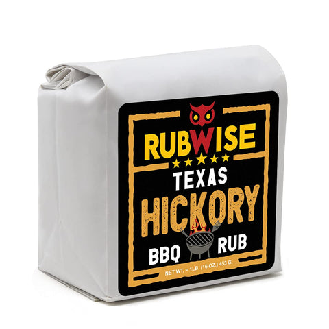 Image of Texas Style Hickory BBQ Rub by Rubwise | Meat Seasoning Spice & Dry Rub for Smoking and Grilling | Great on Brisket, Chicken, Ribs, Pork & Turkey | Designed for Pellet Grill Barbecuing (No MSG) (1Lb)