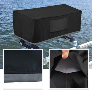 Boat BBQ Grill Cover, 2Packs Resistant No Fading Boat Grill Cover, Full Length Protection for Your Marine Grill Cover, Black, 23" L X 15" W X 15" H
