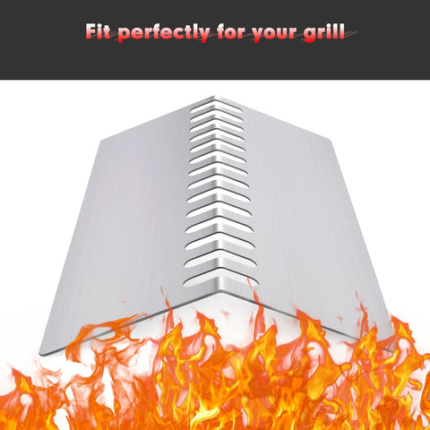 Image of Cozilar Grill Heat Shield Heat Plates for Bull Grill Replacement Parts 16631,16521, 16670, Cal Flame Replacement Parts, Bull Brahma, G Series 5 Burner Grill G5 BBQ18G05, Burner Covers BBQ Accessories