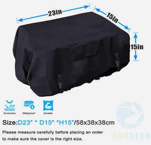 Boat Grill Cover(2 Pack),D23*W15*H15, Marine BBQ Grill Cover, High Density Waterproof, Magma Boat Grill Cover (Cover Only) Black