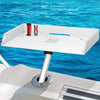 21.25" X 13" Boat Cutting Board, Bait Board/Fillet Table with 360° Adjustable Rod Holder, Rod Holder Fishing Fillet Table with Plier Storage and Knife Slot, Boat Fish Cleaning Station