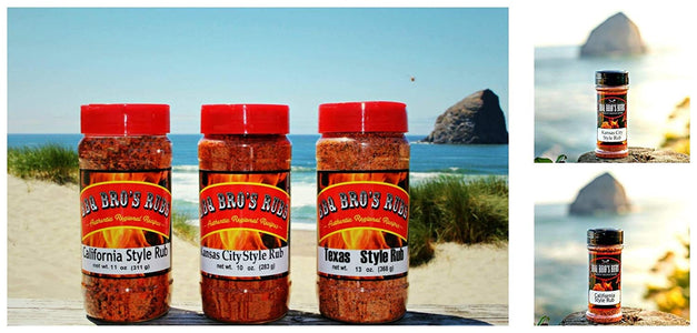 BBQ BROS RUBS (Western Style) - Ultimate Barbecue Spices Seasonings Set - Use for Grilling, Cooking & Smoking - Meat Rub, Dry Marinade, Rib Rub & Meat Seasoning - Great On; Steak, Chicken, Pork, Beef, Brisket - Backed with 100% Customer Guarantee