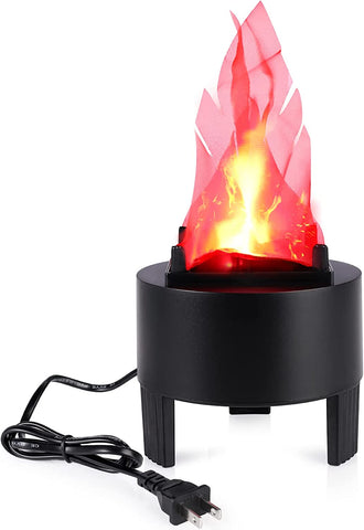Image of TOPCHANCES 3D Fake Flame Lamp,110V Electric Campfire Artificial Flickering Flame Table Lamp Fake Fire Light Realistic Flame Stage Effect Light for Halloween Christmas Party Festival Decoration