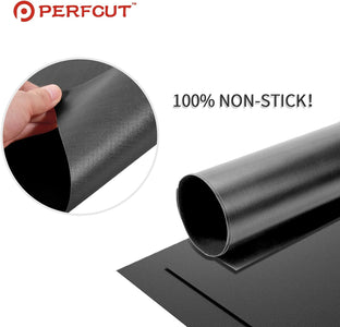 Grill Mat 100% Non-Stick BBQ Grill & Baking Mats,Heavy Duty,Reusable and Easy to Clean for Electric Grill Gas Charcoal BBQ-15.75 X 13 Inch Set of 7-Black
