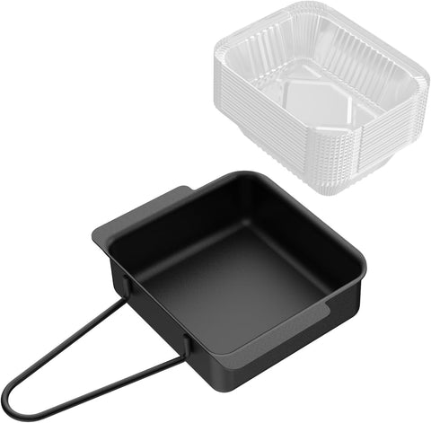 Image of GARNETIN Nexgrill Grill Drip Pan & Grease Catcher Cup for 720-0830H,D/EH, 720-0882A, 720-0888/N Models - Holder Drip Tray with 15 Aluminum Foil Liners