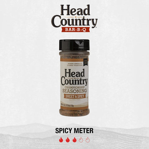 Image of Head Country Bar-B-Q Championship Seasoning, Sweet & Spicy | Gluten Free, MSG Free Barbecue Seasoning with No Allergens | Sweet, Smoky Dry Rub Great on BBQ Chicken, Pork & Ribs | 10 Ounce, Pack of 1