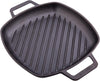 Cast Iron round Grill Pan with Double Loop Handles, Made in Colombia, 10 Inches