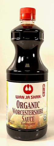 Image of Wan Ja Shan Organic Worcestershire Sauce 33.8Oz. USDA Organic, Umami-Rich Flavor | Marinade, Glaze, Dressing & Dipping Sauce | Non GMO, Vegan, Kosher Parve Great for Meats, Vegetables & Stir Fry