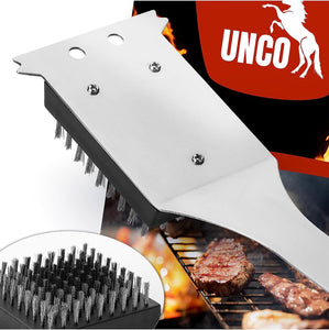 - Grill Brush and Scraper, 16.7”, Stainless Steel, Grill Cleaner, Grill Brush, Grill Cleaning Brush, BBQ Brill Brush, BBQ Brush for Grill Cleaning, Grill Brush for Outdoor Grill, Safe Grill Brush