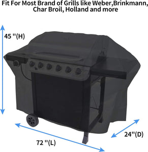 NEXCOVER Grill Cover, 72 Inch Waterproof BBQ Cover, 600D Heavy Duty Gas Grill Cover,Rip Resistant Barbecue Cover for Weber,Brinkmann, Char Broil, Holland (72 Inch)