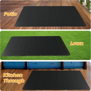 Super Extra Large 90X48 Inch under Grill Mat for Outdoor Grill, Charcoal, Flat Top, Smoker, Deck Patio Protection Mats, Indoor Fireplace Mats, Fire Pit Mat, Both Sides Fireproof Waterproof Pad