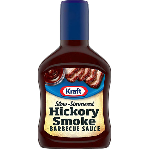 Image of Kraft Hickory Smoke Slow-Simmered Barbecue Sauce, 17.5 Oz Bottle