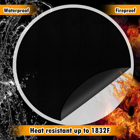 Image of 40" round Fire Pit Mat 3-Layer Outdoor under Grill Mat Patio Deck Protector BBQ Mat,Fire Proof Pads for Solo Stove Bonfire under Fire Pit,Charcoal Grills,Griddles and Smokers