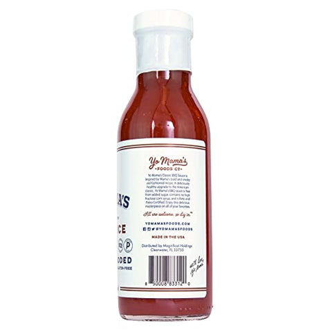 Image of Keto Barbecue BBQ Sauce by Yo Mama's Foods – (Pack of 2) - Vegan, No Sugar Added, Low Carb, Low Sodium, Gluten Free, Paleo, and Made with Whole Non-GMO Tomatoes!