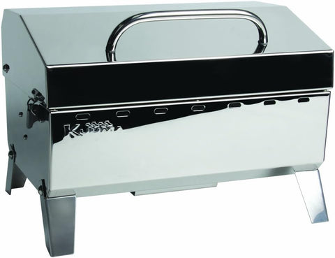Image of Kuuma Premium Stainless Steel Mountable Gas Grill W/Regulator -Compact Portable Size Perfect for Boats, Tailgating and More - Stow N Go 125" (58140)