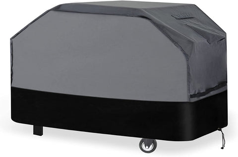 Image of Waykea Heavy Duty Grill Cover 65 Inch, 600D Oxford Waterproof UV & Fade Resistant BBQ Cover for Weber Char-Broil Dyna Glo Nexgrill Charcoal Gas Grill (65”W X 26”D X 45”H, Gray/Black)