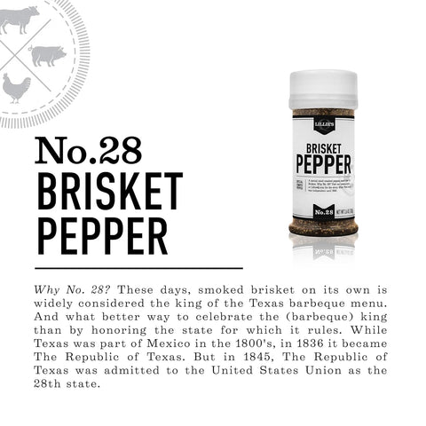 Image of Lillie’S Q - Brisket Pepper BBQ Rub, Cracked Pepper BBQ Rub, Traditional Texas-Style Brisket Barbeque Rub, Large Pepper Grind Size, Perfect Barbeque Seasoning for Brisket, Beef, & Lamb (3.6 Oz)