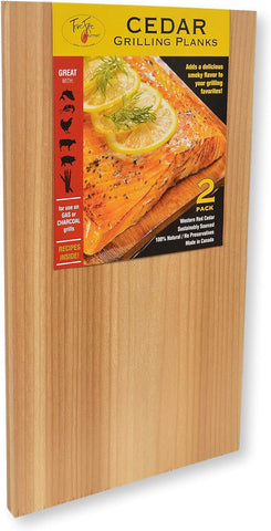 Image of Truefire Cedar Grilling Planks 7.25 X 16 (24-Pack) - Premium Sized Plank, Western Red Cedar, Made in Canada