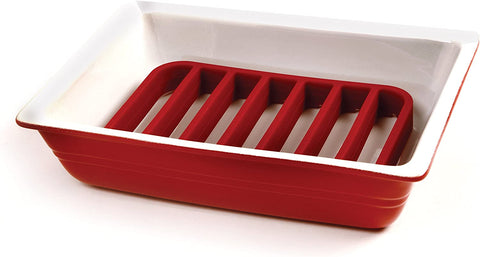 Image of Norpro, Red Rectangle Silicone Roasting Rack, 1 EA