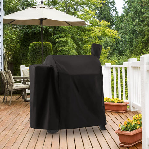 Image of Pellet Grill Cover Compatible for Traeger 22, Lil Tex, Z Grill 550, Heavy Duty Waterproof Outdoor Full Length Smoker Cover, Fade Resistant Wood Pellet Grill Cover