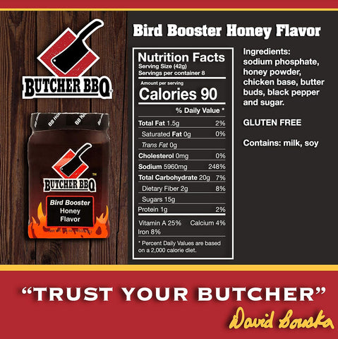 Image of Butcher BBQ 12Oz Bird Booster Honey Flavor Powder Injection Marinade