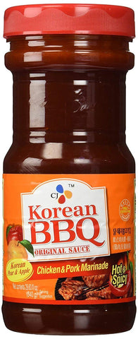 Image of (Hot&Spicy) CJ Korean BBQ Original Sauce Chicken & Pork Marinade 29.6 Ounce (1)