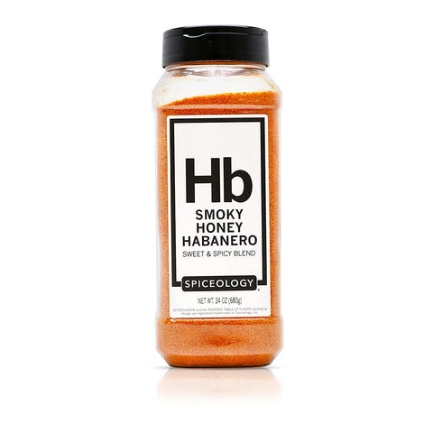 Image of Spiceology - Smoky Honey Habanero - Sweet & Spicy BBQ Rub - Barbeque Rubs, Spice Blends and Seasonings for Smoking or Grilling - Use On: Chicken, Wings, Pork, Steak, Nuts, Butter, Bacon, or Burgers - 24 Oz