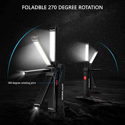 Image of Tool Gifts for Men 2Pack Rechargeable LED Work Lights with Magnetic Base, 360° Rotation,Versatile Lighting for Repairs, Outdoors,Handyman Tools,Ideal Christmas Addition for Men