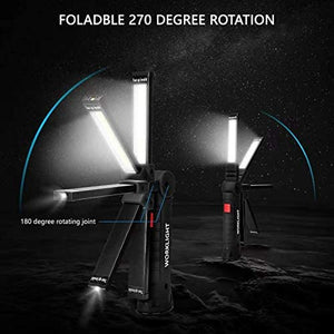 Tool Gifts for Men 2Pack Rechargeable LED Work Lights with Magnetic Base, 360° Rotation,Versatile Lighting for Repairs, Outdoors,Handyman Tools,Ideal Christmas Addition for Men