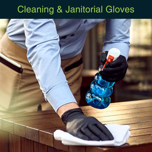 Black Vinyl Disposable Gloves - Powder and Latex Free Medical Exam Gloves