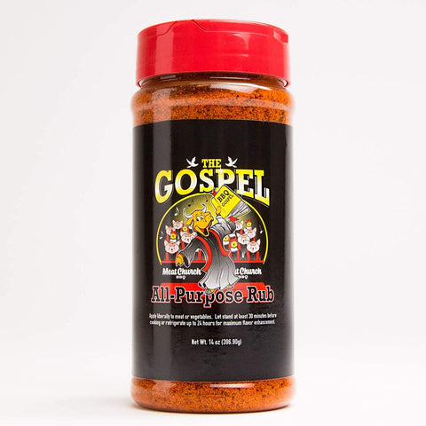 Image of Meat Church BBQ Rub Combo: Honey Hog (14 Oz) and the Gospel (14 Oz) BBQ Rub and Seasoning for Meat and Vegetables, Gluten Free, One Bottle of Each