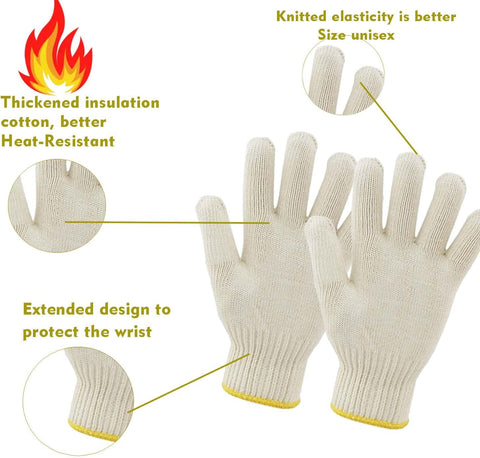 Image of 4 Pairs Oven Gloves with Fingers,Heat Resistant Gloves for Cooking,Grill Gloves,Bbq Gloves,Heat Resistant Gloves for Sublimation for Men/Women