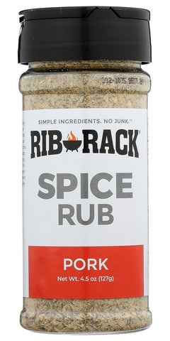 Image of Rib Rack Dry Spice Rub - Pork, 4.5 Oz. - Meat Seasoning for BBQ, Grill, Smoker - All Natural Ingredients (Packaging May Vary)