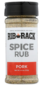Rib Rack Dry Spice Rub - Pork, 4.5 Oz. - Meat Seasoning for BBQ, Grill, Smoker - All Natural Ingredients (Packaging May Vary)