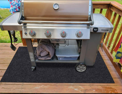 Gas Grill Mat，Premium BBQ Mat and Grill Protective Mat—Protects Decks and Patios from Grease Splashes,Absorbent Material-Contains Grill Splatter，Anti-Slip and Waterproof Backing，Washable (36"×71.6")