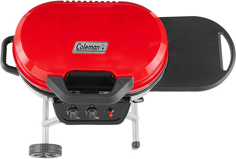 Image of Roadtrip 225 Portable Stand-Up Propane Grill, Gas Grill with Push-Button Starter, Folding Legs & Wheels, Side Table, & 11,000 Btus of Power for Camping, Tailgating, Grilling & More