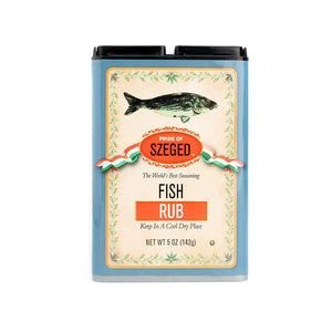 Pride of Szeged Fish Rub, Seafood Herb Seasoning Spice Mix, 5Oz. Tin (142G), 1-Count