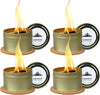 4 Pack of Tabletop Fire Pit Portable Campfire Camping Emergency Fire Starters Portable Bonfire S'More Maker for Picnic Camping Party and Outdoor Indoor Home Decoration (Gold)