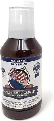 Image of Patriot BBQ Sauce, 21 Ounce Bottle, Original St. Louis Competition Style Barbecue Flavor, Made without High Fructose Corn Syrup, Gluten-Free, No MSG