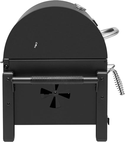 Image of Royal Gourmet CD1519 Portable Charcoal Grill with Two Side Handles, Compact Outdoor Charcoal Grill with Bottle Opener, for Travel Picnic Tailgate and Campsite Cooking, Black