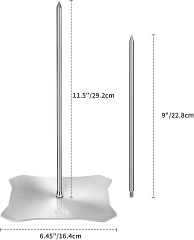 Image of Onlyfire Brazilian BBQ Skewer, Stainless Steel Vertical Meat Spit Stand for Barbecue Grill, Great for Tacos Al Pastor, Shawarma, Brazilian Churrasco