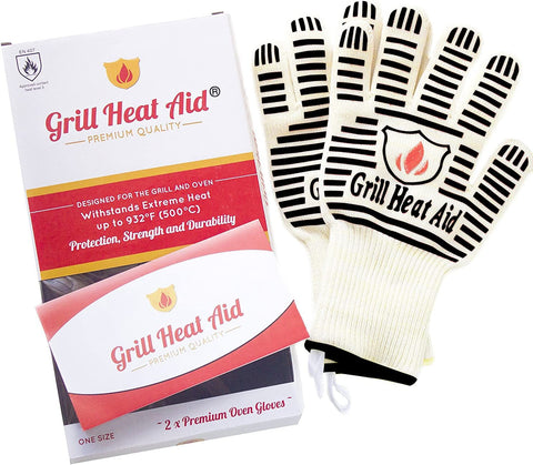 Image of Extreme Heat Resistant Grill/Bbq Gloves | Premium Insulated Durable Fireproof Kitchen Mitts Designed for Cooking, Grilling, Frying, Baking | Indoor/Outdoor Accessories for Men & Women