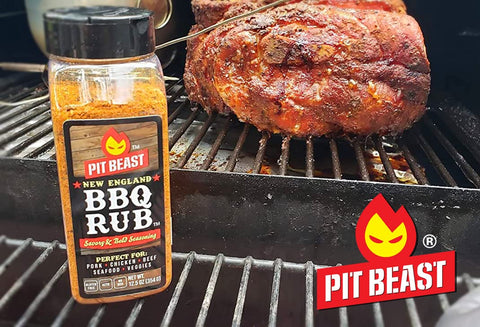 Image of Pit Beast New England BBQ Rub | Keto, Sugar-Free, 0 Carbs, NO MSG, Gluten Free | Savory and Bold Barbecue and Grill Seasoning for Chicken, Burgers, Pork, Beef, Steak, and Ribs | 12.5 Oz