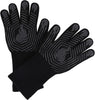 BBQ Gloves, 1472°F Heat Resistant Grilling Gloves Silicone Non-Slip Oven Gloves Kitchen Gloves for Barbecue, Cooking, Baking (Black)
