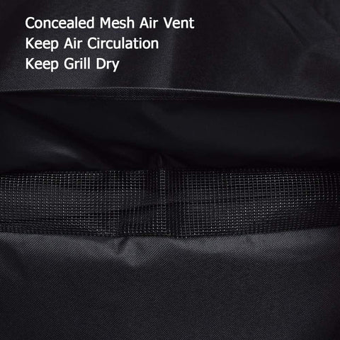 Image of Icover Grill Cover, 600D Heavy Duty with Mesh Air Vent, 60 Inch Waterproof Barbecue Gas Smoker Cover, UV and Fade Resistant, for Weber Char-Broil Nexgrill Brinkmann and More