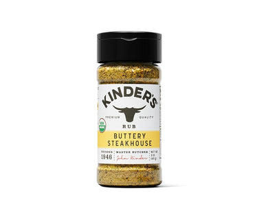 Kinder'S Organic Buttery Steakhouse Rub, Premium Quality Seasoning, MSG Free and USDA Certified Organic, 3Oz