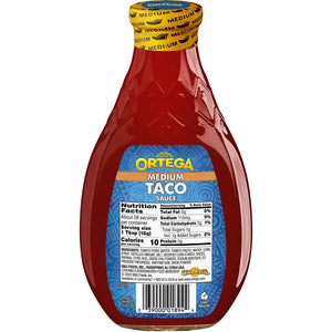 Ortega Taco Sauce, Medium, 16 Oz