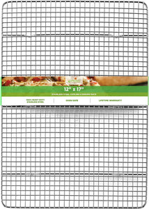 Spring Chef Cooling Rack & Baking Rack - 100% Stainless Steel Cookie Cooling Racks, Wire Rack for Baking, 11.8" X 17" Fits Half Sheet Roasting Pan for Bacon, BBQ - Cooling Racks for Cooking and Baking