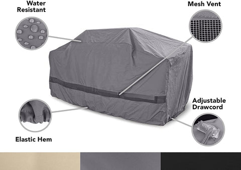 Image of Covermates Island Grill Cover – Weather Resistant Polyester, Adjustable Drawcord, Mesh Vent, Grill and Heating-Charcoal