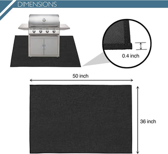 Grill Mats | Large 36 X 50 Inch Grill Mats for Outdoor Grill | BBQ under Grill Mat | Fire Pit Mat | Pellet Stove Hearth Pad | Fire Proof Mat | Fire Pit Grill |